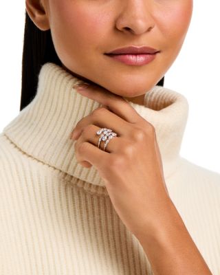 Luxe Collection Certified Lab Grown Diamond Pear Coil Ring in 14K White Gold, 2.0 tcw