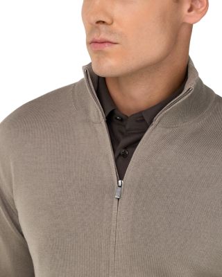 Extra Fine Merino Wool Full Zip Sweater 