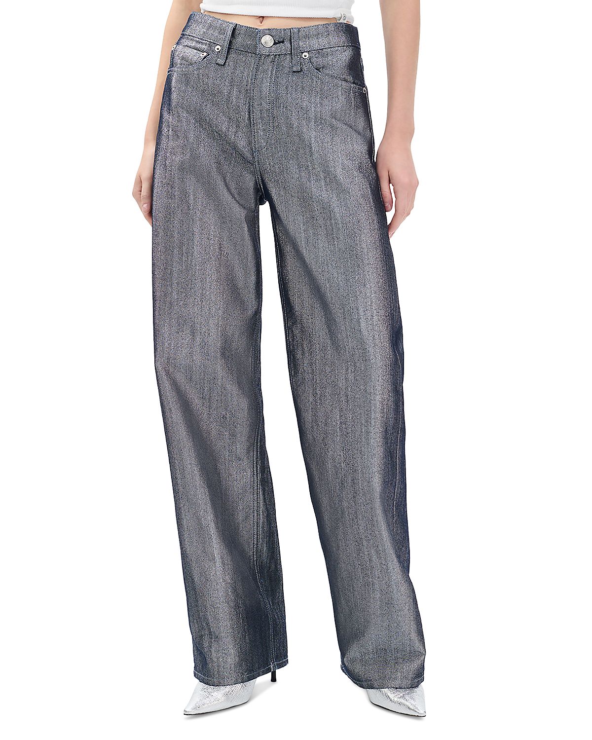 rag & bone The Logan Featherweight High Rise Wide Leg Jeans