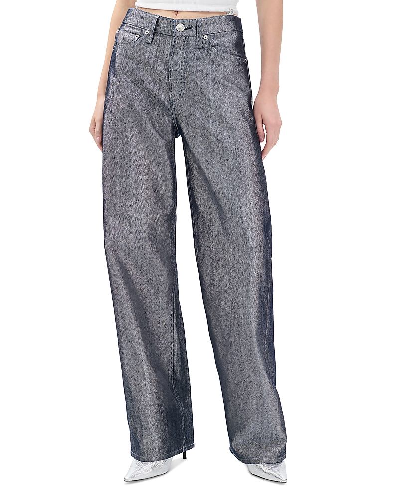 rag & bone The Logan Featherweight High Rise Wide Leg Jeans in Indigo Lux