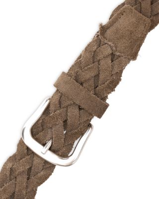 Suede Leather Braided Belt