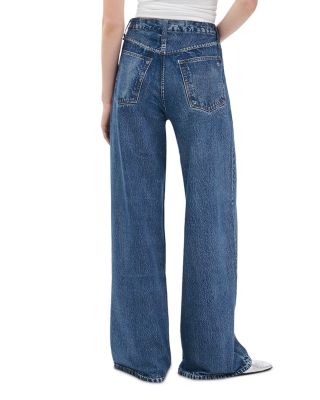 Miramar Sofie High Rise Wide Leg Terry Sweatpant Jeans in Almda