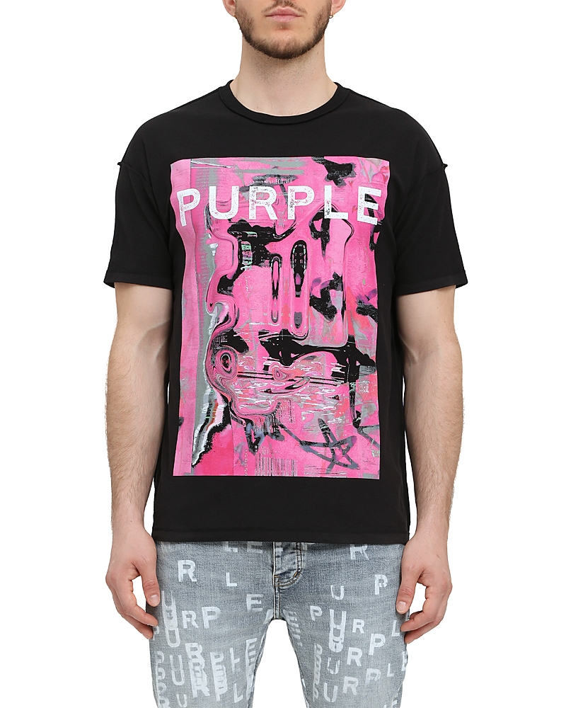 Purple Brand Short Sleeve Textured Inside Out Graphic Tee In Multi