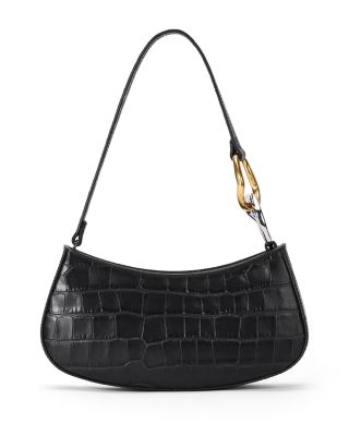 Ollie Croco Embossed Leather Shoulder Bag