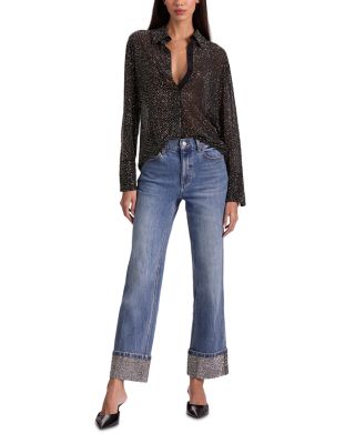 High Rise Straight Jeans in Brooklyn Blue