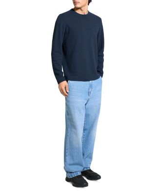 Delroy in Studio T Jacquard Relaxed Fit Long Sleeve Tee
