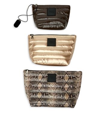 Travel Trio Quilted Nylon Travel Organizer Bags, Set of 3