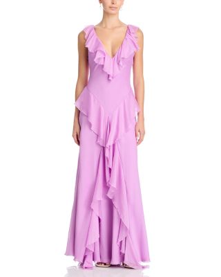 Estella Bias Ruffled Gown