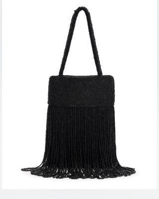 Valentina Mini Beaded Satin Shoulder Bag