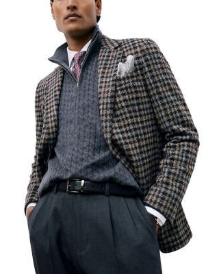 Half Zip Cashmere Cable Sweater