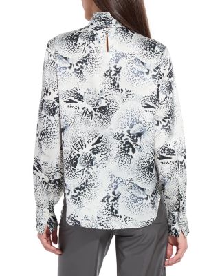 Onyx Embellished Tie Neck Blouse 