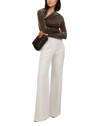 REISS Kassia Velvet Top