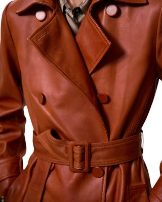 Leather Trench Coat 