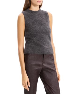 Brushed Crewneck Shell Top in Cashmere
