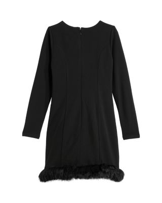 Girls' Feather Trim Dress, Big Kid - Exclusive