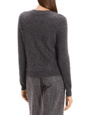  Brushed Crewneck Cardigan in Cashmere