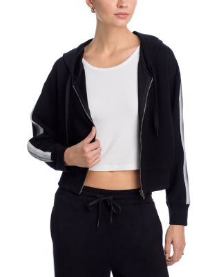 Striped Cloud Fleece Zip Up Hoodie & Striped Cloud Fleece Wide Leg Pants