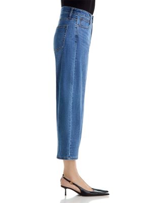 High Rise Cropped Barrel Jeans in Indigo - Exclusive