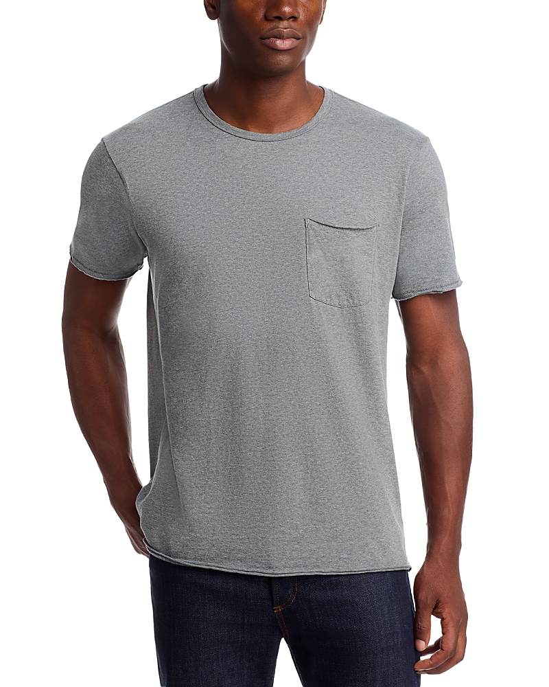 Rag & Bone Miles Melange Pocket Tee In Gray