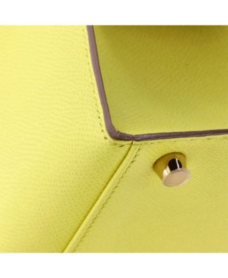 Kelly 28 Handbag Yellow Epsom with Gold Hardware