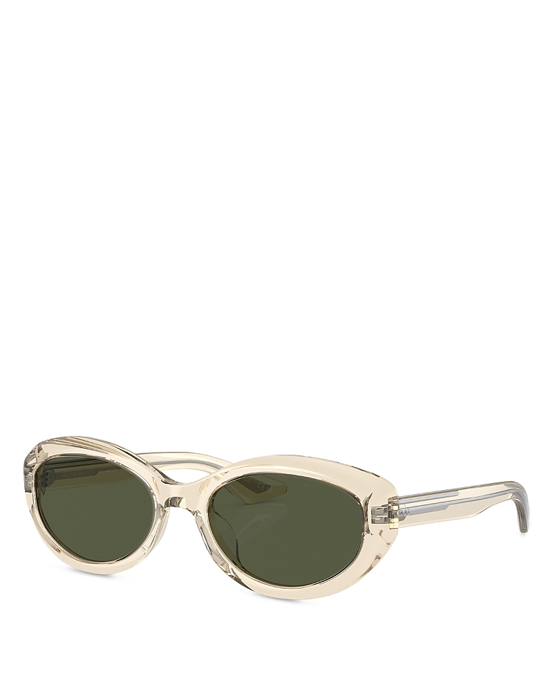 Khaite X Oliver Peoples Oval Sunglasses, 53mm In Neutral
