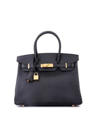 Birkin 30 Handbag Black Epsom with Gold Hardware