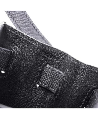 Kelly 28 Handbag Black Epsom with Palladium Hardware