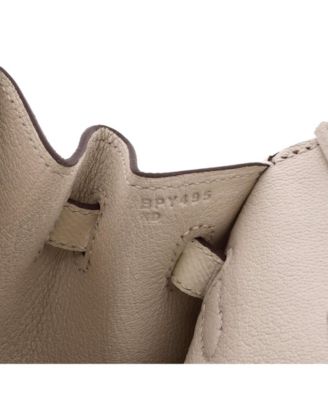 Birkin 25 Handbag Light Epsom with Palladium Hardware