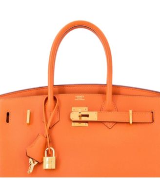 Birkin 30 Handbag Orange Epsom with Gold Hardware