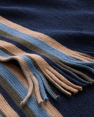 Border Stripe Raschel Scarf - Exclusive