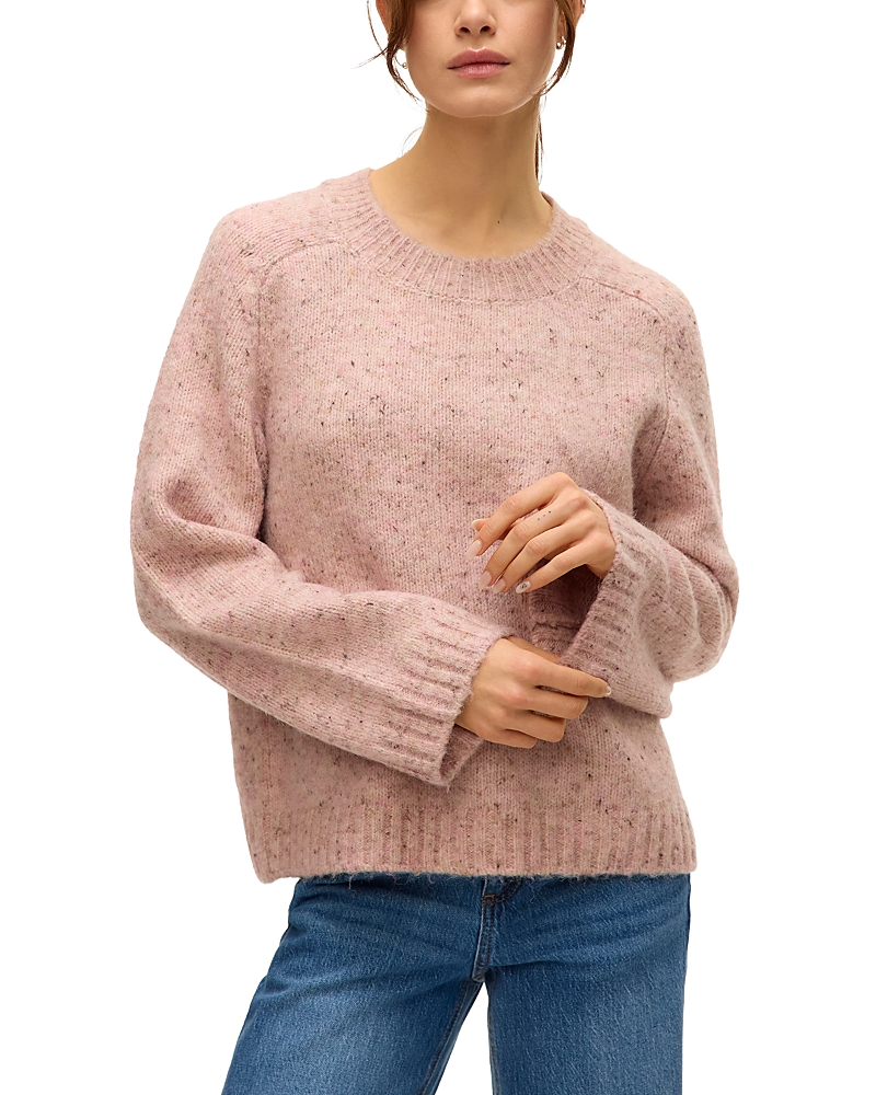 Vero Moda Ingrid Long Sleeve O Neck Pullover Sweater In Animal Print