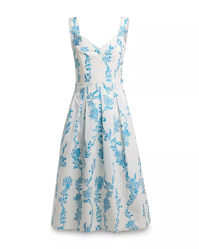 Etro Floral Embroidered Midi Apron Dress