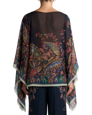 Silk Poncho Top