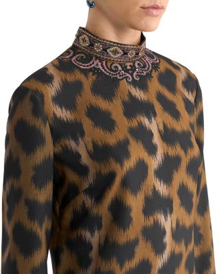 Printed Mini A Line Dress