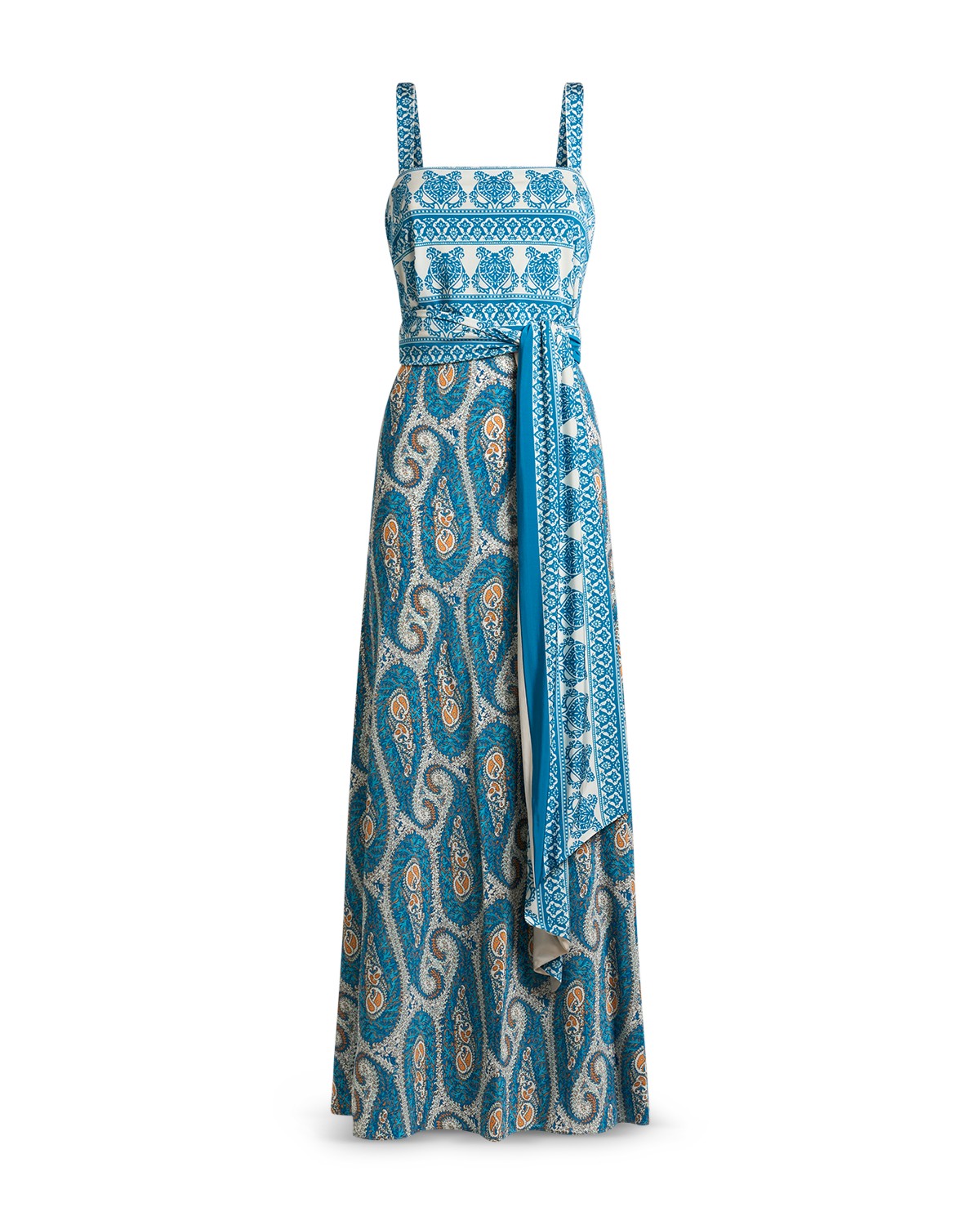 Etro Wrap Flared Maxi Dress in Print On W