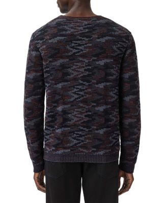 Caden Winter Pavement Jacquard Crewneck Sweater