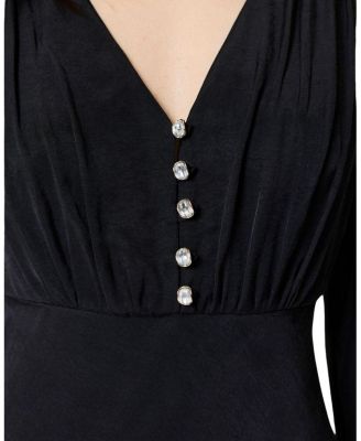 Crystal Button Detailed Maxi Dress