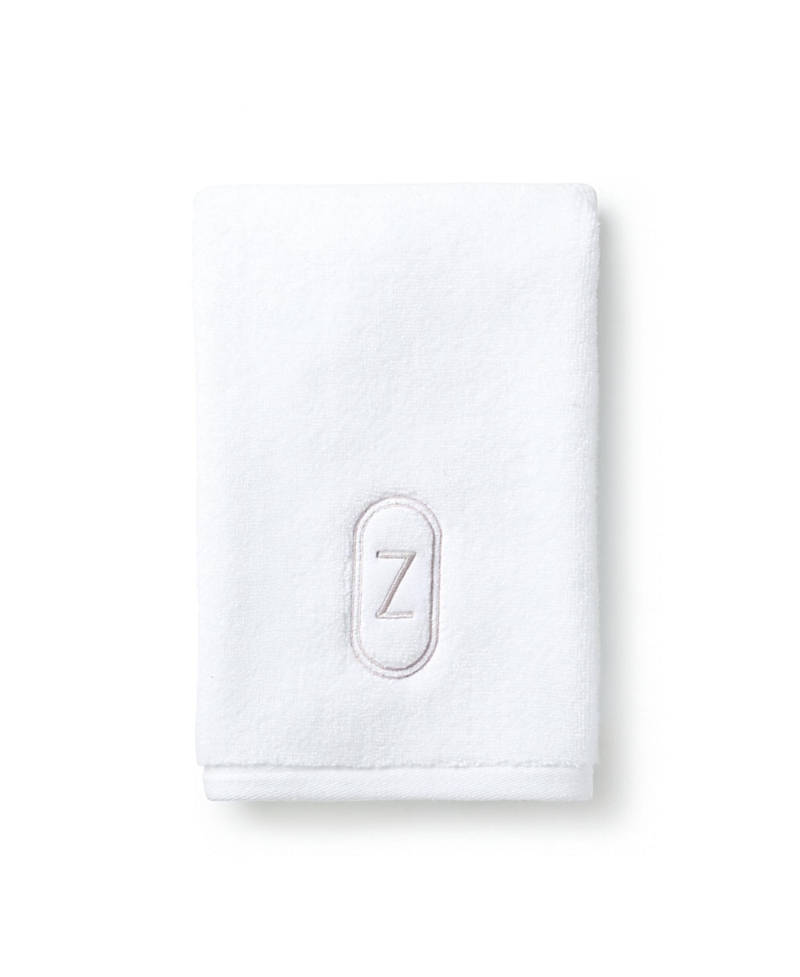 Domani Home Monogram Guest Towel, Z In White