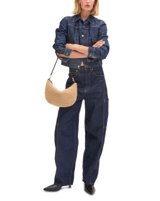 Lune Small Shearling Shoulder Bag