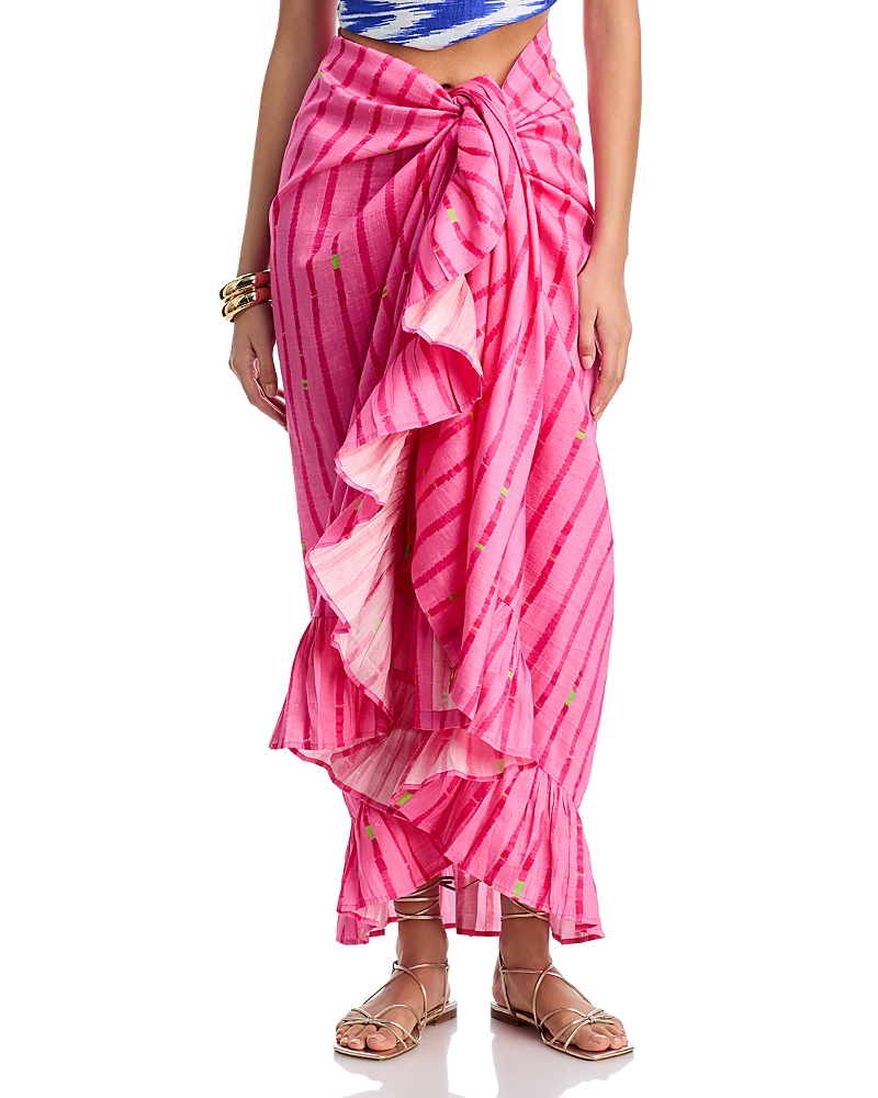 Coniglio Palm Beach Ruffle Power Pareo In Pink