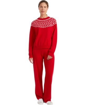  Women's Wool Cashmere Star Yoke Sweater
