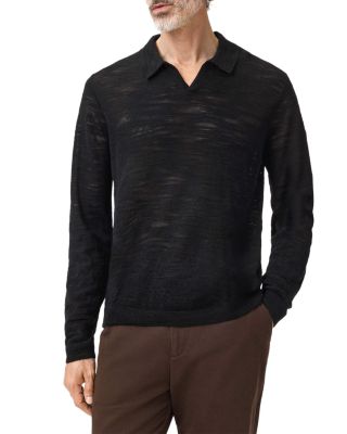 Luciano Slub Open Collar Polo Sweater