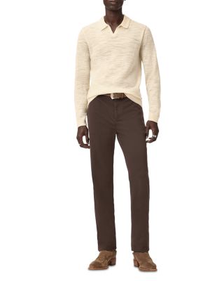 Luciano Slub Open Collar Polo Sweater