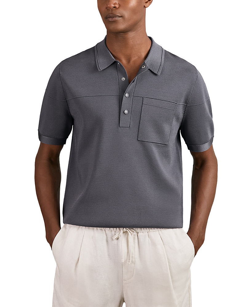 Reiss Blinker Short Sleeve Snap Polo