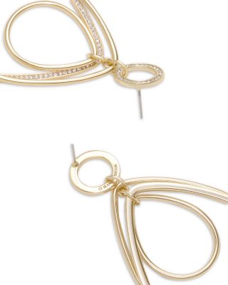 Rena Pav&eacute; Pear Shape Layered Drop Earrings