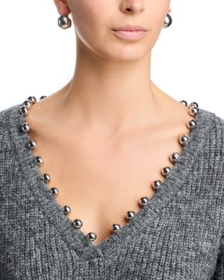 Silver Lining Metallic Trim Sweater