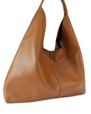Violet Large Leather Hobo Bag