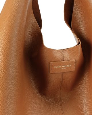 Violet Large Leather Hobo Bag