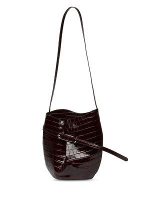 Leather Belted Bucket Bag