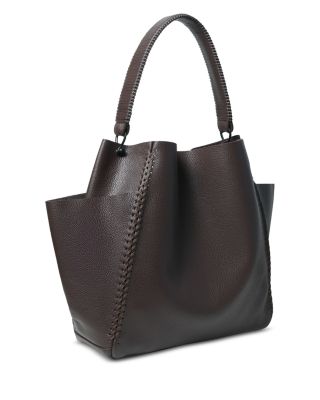 Grained Leather Shoulder Bag